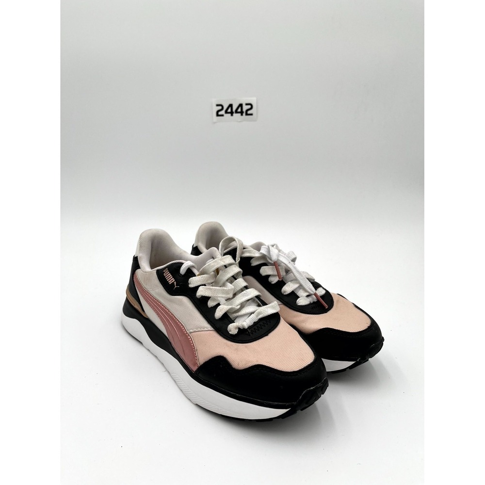 Puma R78 Voyage Lux 387108-01 Womens 7.5 Running Shoes Black Rose Gold Sneakers